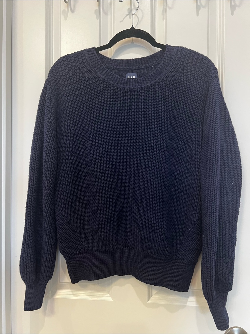 GAP Women's Navy Chunky Crewneck Sweater